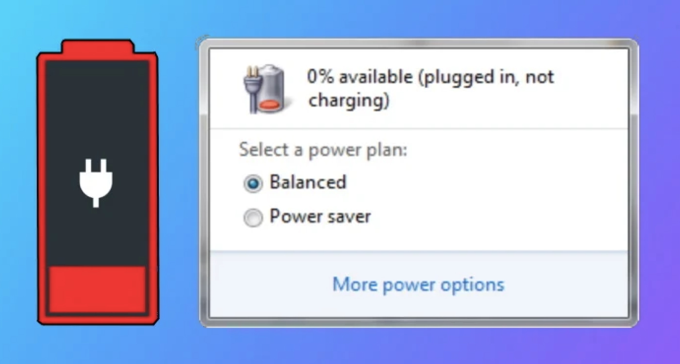 My laptop is plugged in but not charging. How do I fix this problem?