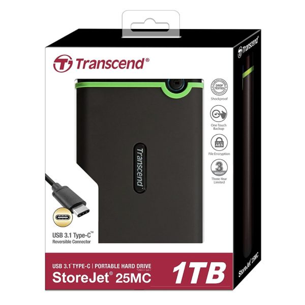 Transcend 1TB StoreJet 25M3 USB 3.1 Gen 1 Portable External Hard Drive