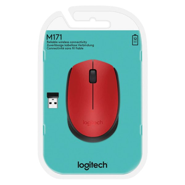 Logitech M171 Wireless Mouse - Red - 910-004641