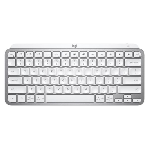 Logitech MX Keys Mini – Advanced Illuminated Wireless Keyboard (Pale Gray) | Buy from Lapsol Technologies