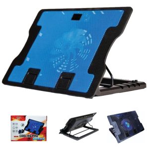 638B Ergonomic Adjustable Laptop Stand with Cooling Pad Fan