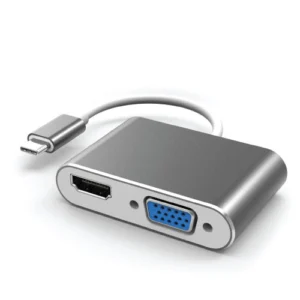 2 in 1 USB Type C to HDMI + VGA Adapter