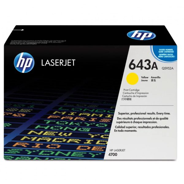 HP 643A Yellow (Q5952A) Original LaserJet Toner Cartridge