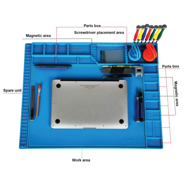 Heat Resistant Silicone Soldering Repair Mat – Workbench Pad for Electronics