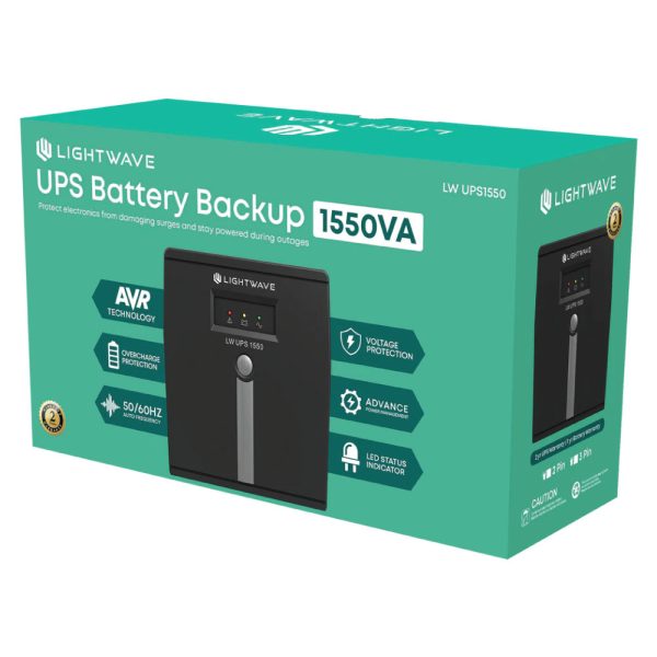 Lightwave LW 1500VA 3 PIN UPS - LW UPS1500