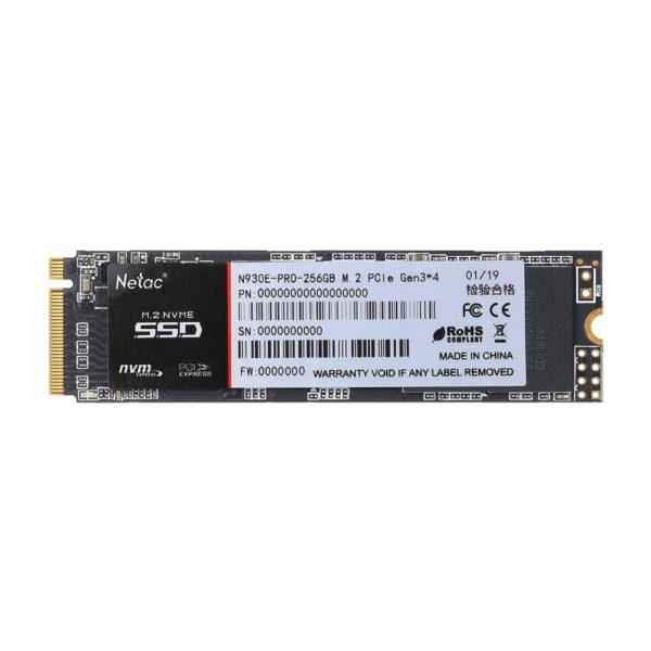 Netac 256GB N930E PRO PCle Gen 3*4 NVMe SSD - INTERNAL M.2 SSD