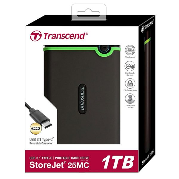Transcend 1TB USB 3.1 Storejet 25M3 Portable Hard Drive