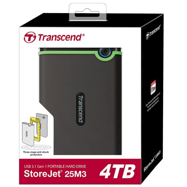 Transcend 4TB USB 3.1 Storejet 25M3 Portable Hard Drive