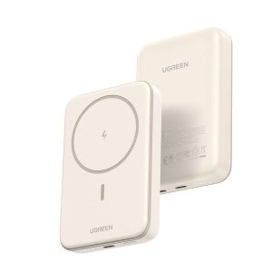 UGREEN 10000mAh Magnetic Wireless Power Bank with Fast Charging – Beige – PB561