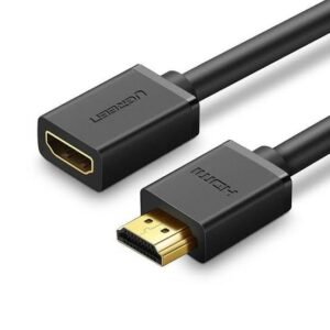 UGREEN 1m HDMI 4K Male-to-Female Extension Cable – High-Speed Video & Audio – Black – HD107