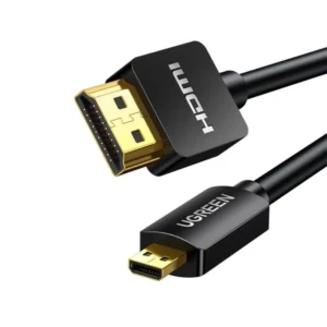 UGREEN 1m Micro HDMI to HDMI 4K Male-to-Male Cable – High-Speed Video & Audio – Black – HD127