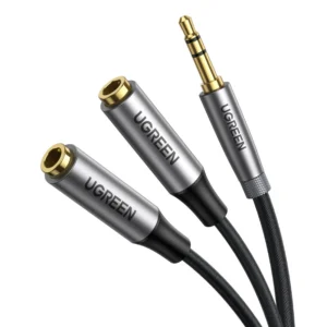 UGREEN 3.5mm Male to 2 Female Audio Splitter Cable 20cm Black – AV134