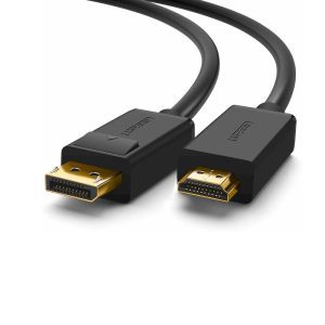 UGREEN 1m DisplayPort to HDMI Male-to-Male Cable – Full HD Video – Black – DP101