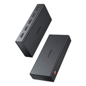 UGREEN HDMI Splitter 1-in-4 Out – 4K High-Definition Video – UK Plug – CM620