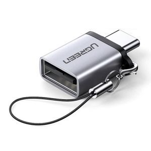UGREEN USB-C to USB 3.0 Type-A Adapter Cable with Lanyard – Space Gray – US270