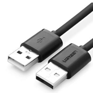UGREEN 1m USB 2.0 Type-A Male to Male Cable – High-Speed Data Transfer – Black – US102
