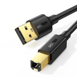 UGREEN 1.5m USB 2.0 A Male to B Male Printer Cable – High-Speed Data – Black – US135