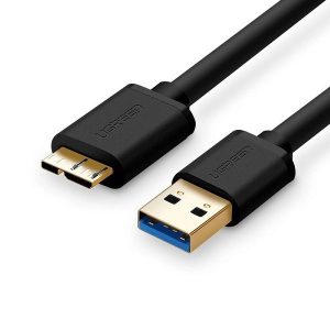 UGREEN 0.5m USB 3.0 Type-A to Micro USB 3.0 Cable – High-Speed Data Transfer – Black – US130