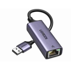 UGREEN USB to RJ45 Gigabit Ethernet Adapter – Aluminum Case, Space Gray – CM209