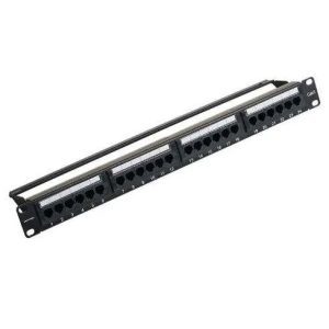 Vention Cat6 UTP 24-Port Keystone Patch Panel – Black