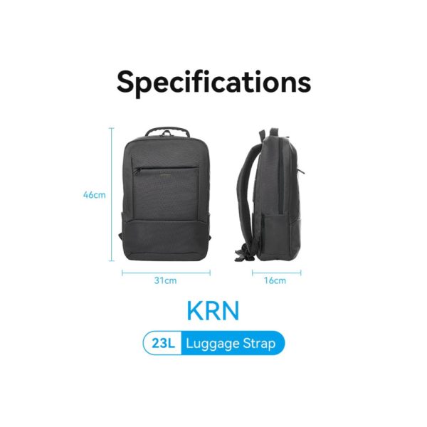 Vention 14" Water-Repellent Laptop Backpack (48cm x 30cm x 14cm) Black KRRB0