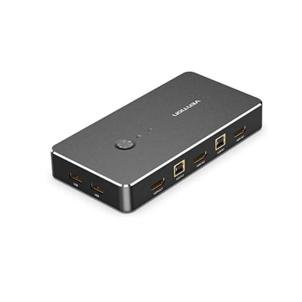 Vention 2 in 1 Out VGA KVM Switch Black Metal Type DBEBO