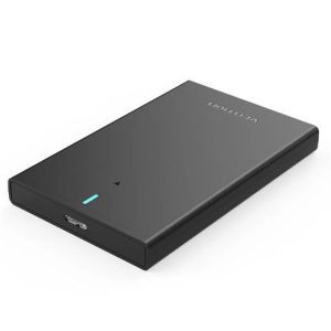 Vention 2.5-Inch SATA Hard Drive Enclosure – USB 3.0 Micro-B External Case (Black)
