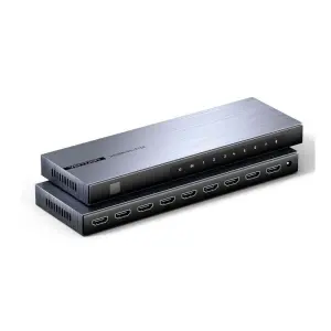 Vention 4K 1x8 HDMI Splitter – Black Aluminum Alloy High-Definition (AKQBO)
