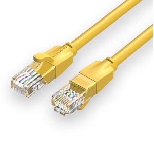 Vention Cat6 UTP Ethernet Patch Cable 1M – High-Speed LAN Network Cable (Yellow)