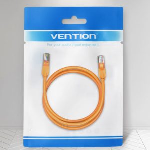 Vention Cat6 UTP Ethernet Patch Cable 2M – High-Speed LAN Network Cable (Orange)