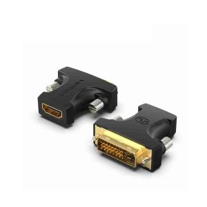 Vention DVI (24+1) Male to HDMI Female Adapter – High-Resolution Video Converter (Black)