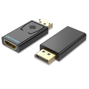 Vention DisplayPort (DP) Male to HDMI Female Adapter – Black High-Definition Converter