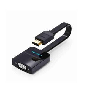Vention Flat HDMI to VGA Converter 0.15M Black – High-Quality Video Adapter