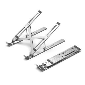 Vention Foldable Laptop Stand – Adjustable Aluminum Alloy Riser (Silver)