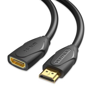 Vention HDMI Extension Cable 1M Black – High-Speed 4K Video & Audio