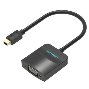 Vention Mini DisplayPort (Mini DP) to VGA Converter 0.15M – Black Compact Adapter
