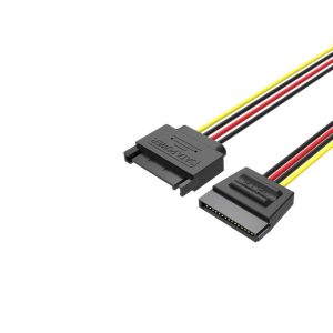 Vention SATA 15-Pin Power Extension Cable 0.3M – Black