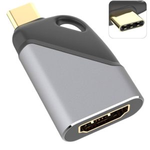Vention USB-C to HDMI Adapter Gray Aluminum Alloy – 4K High-Definition Video Converter