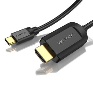 Vention USB-C to HDMI 2M Cable Black – High-Speed 4K Video Adapter