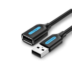 Vention USB 2.0 A Male to A Female Extension Cable 5M Black – High-Speed Data Extension