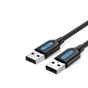 Vention USB 2.0 A Male to A Male Cable 1M Black – High-Speed Data Transfer