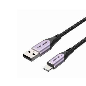 Vention USB 2.0 A Male to Lightning Male Cable 1M Purple – Fast Charging & Data Sync