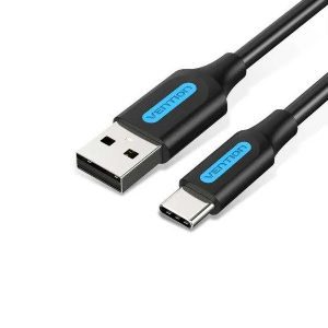 Vention USB 2.0 A Male to Micro-B Male Cable 1.5M Black – Fast Charging & Data Transfer
