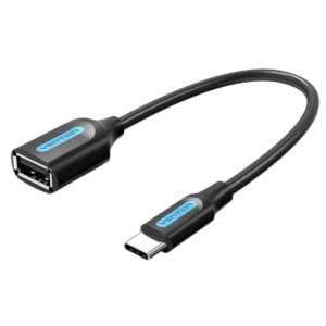 Vention USB-C Male to USB-A Female OTG Adapter Cable 0.15M Black PVC – USB 2.0