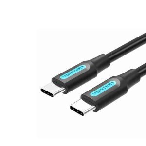 Vention USB-C to USB-C 2.0 Cable 1M Black PVC – High-Speed Data Transfer