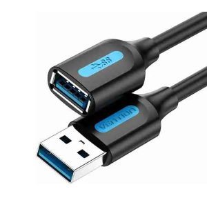 Vention USB 3.0 A Male to A Female Extension Cable 3M Black – High-Speed Data Extension