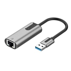 Vention USB 3.0 + C23-A to Gigabit Ethernet Adapter 0.15M Gray – High-Speed Network Connectivity