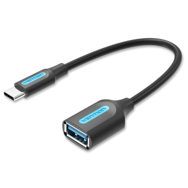 Vention USB 3.1(Gen 1) C Male to A Female OTG Cable 0.15M Black PVC Type CCVBB