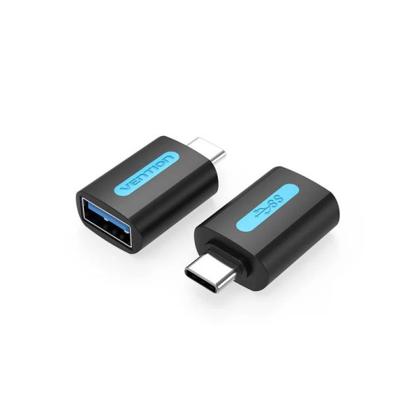 Vention USB-C Male to USB 3.0 Female OTG Adapter Black PVC Type CDUBO