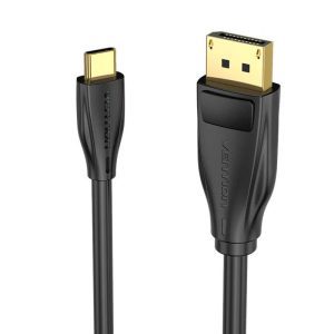 Vention USB-C to DisplayPort 8K Cable 1.5M Black – High-Speed Ultra HD Video Adapter